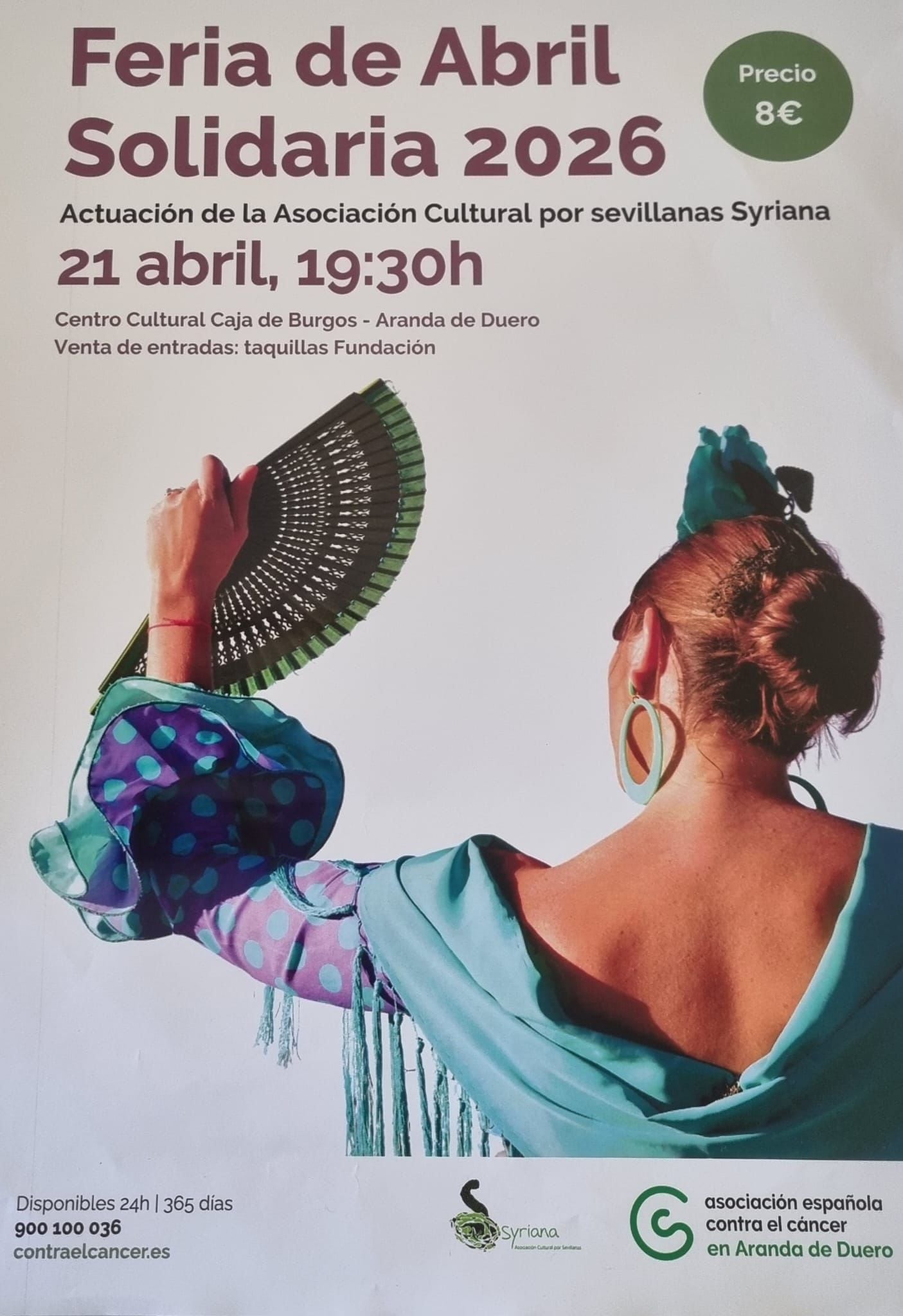 Cartel de la actuación solidaria a favor de la AECC