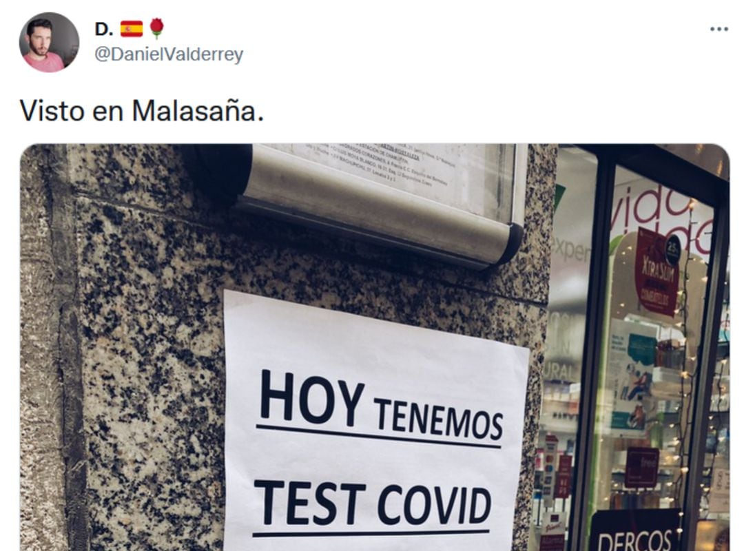 Se hace viral un cartel en una farmacia de Madrid que deja un mensaje a Ayuso.