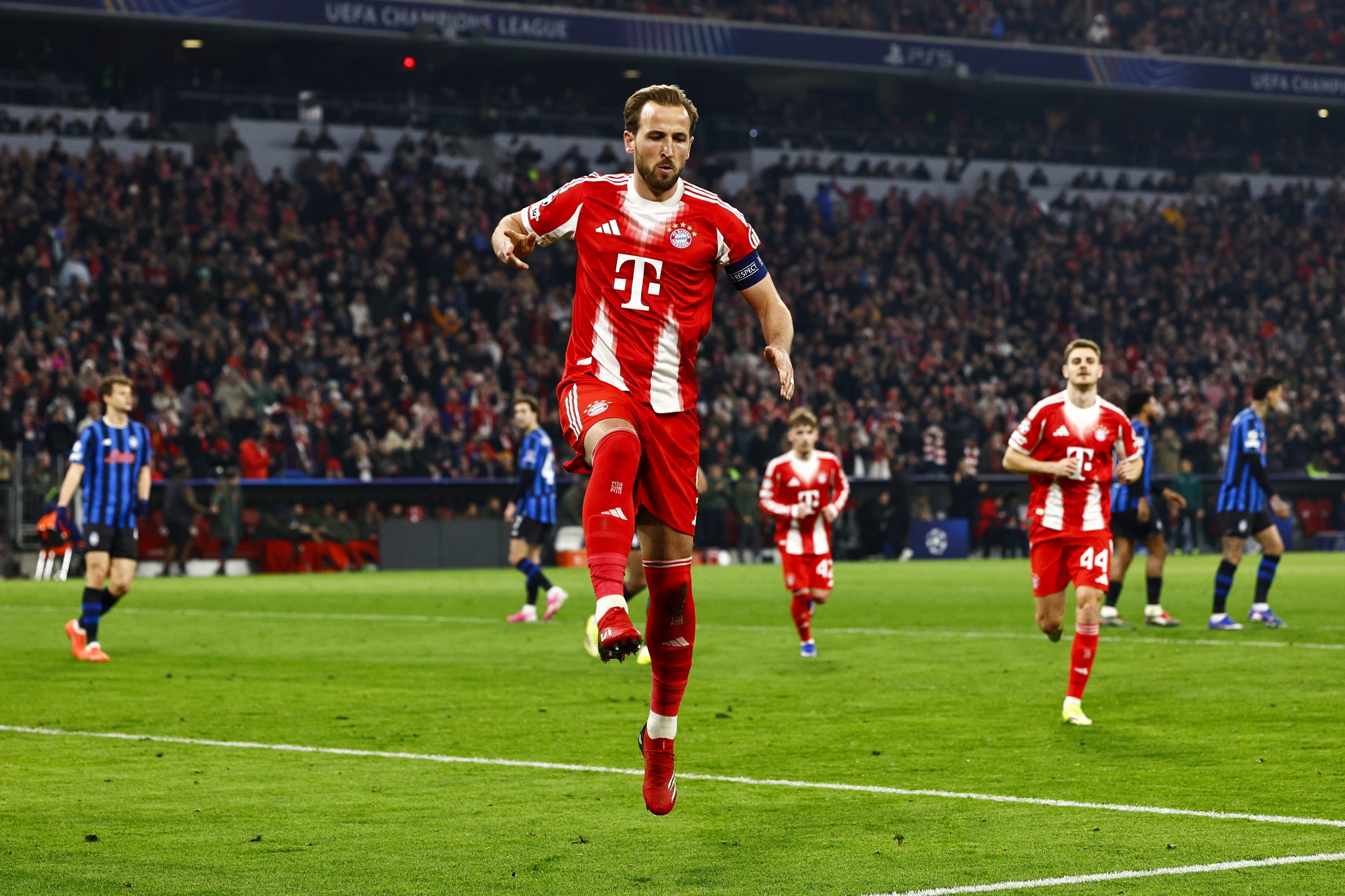 Harry Kane celebra un gol contra el Atalanta
