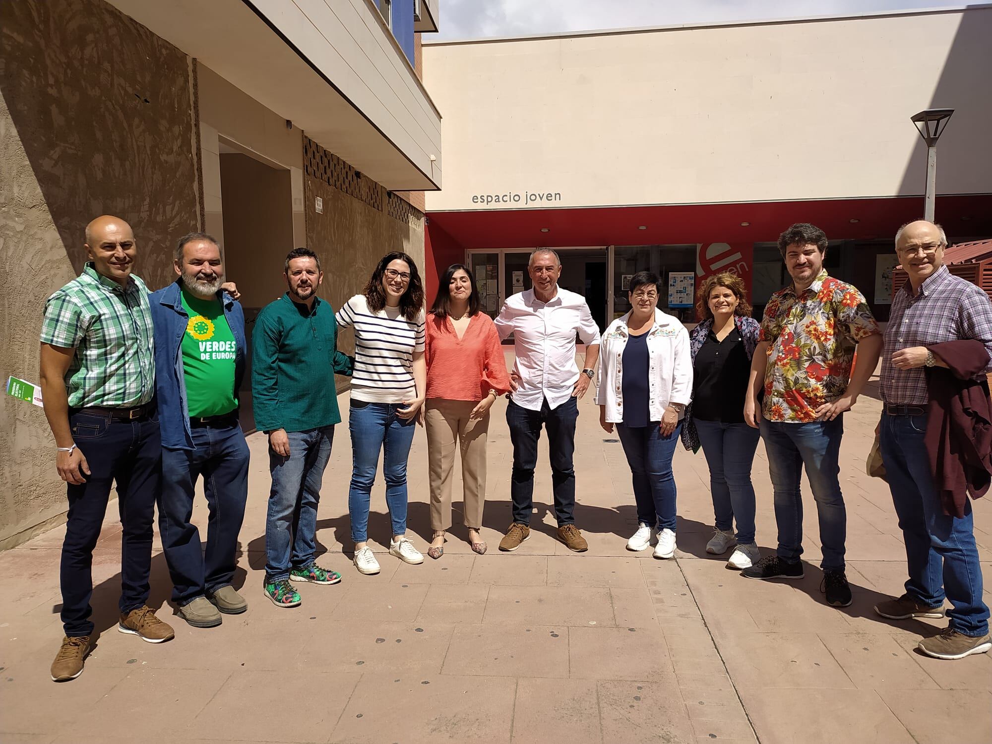 Momento previo al acto de Verdes de Europa