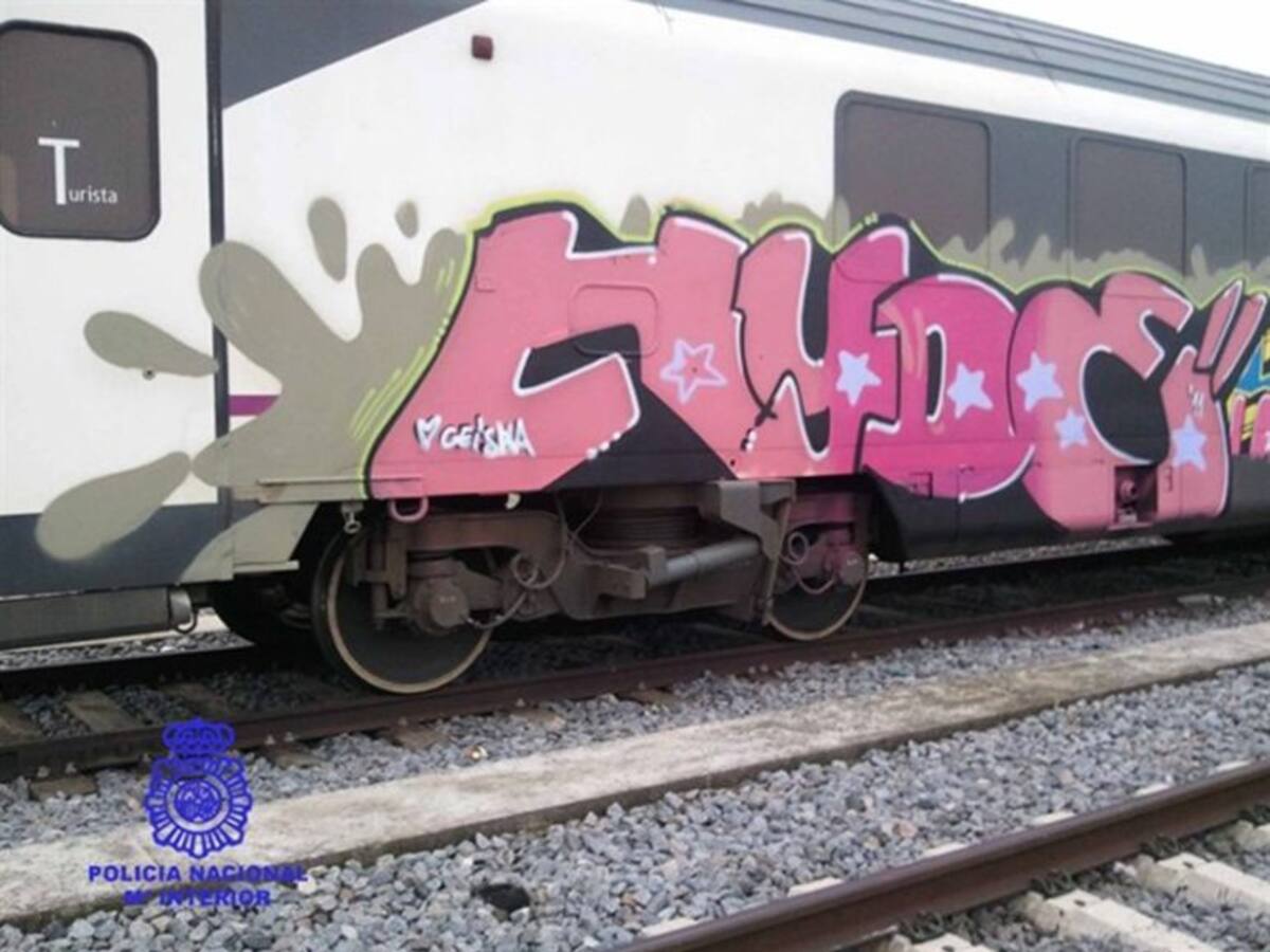 420.000 euros en daños por grafitear vagones de trenes
