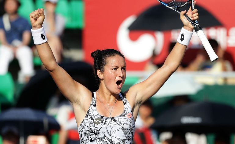 Lara Arruabarrena celebra su victoria en Seúl