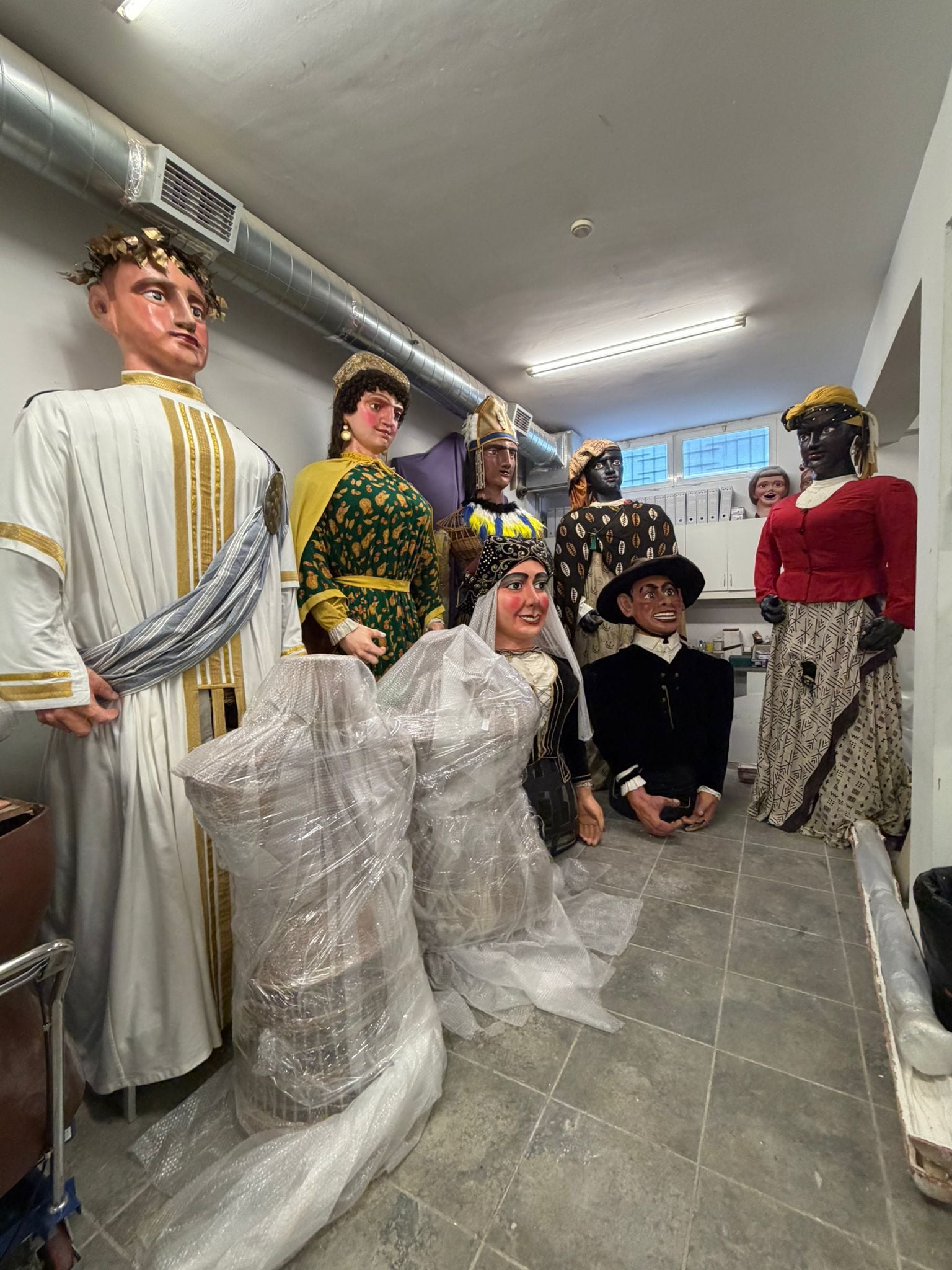 Gigantones en el Taller de Reus