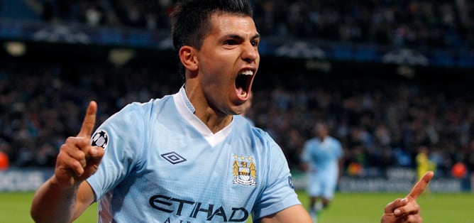 El argentino celebra enloquecido el gol