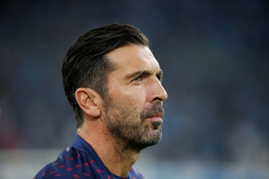 Buffon, durante el partido contra el Olympique de Marsella. 