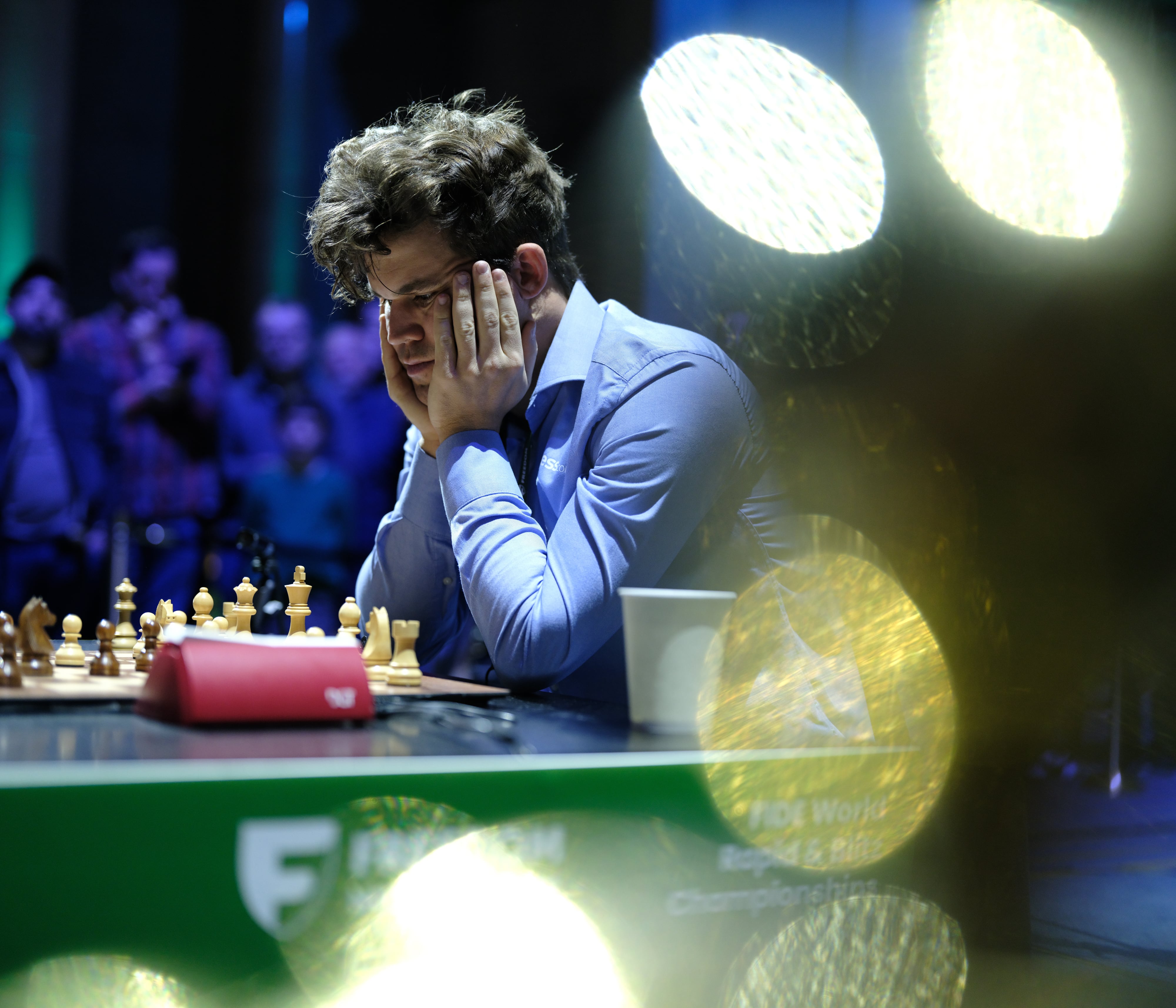 Magnus Carlsen, durante el Mundial de Ajedrez Rápido en Nueva York