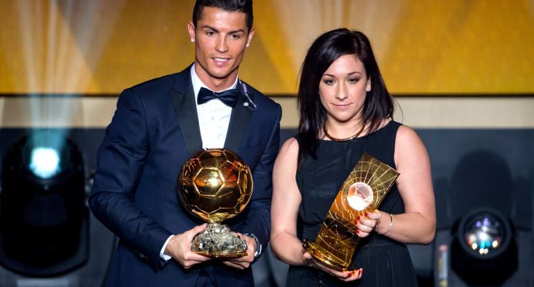 Cristiano Ronaldo y Nadine Kessler fueron los ganadores de los premios a los mejores jugadores de 2014.