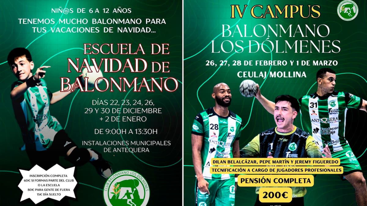 Antonio Ortiz, director de cantera del BM Dólmenes, sobre la Escuela de Navidad y el Campus