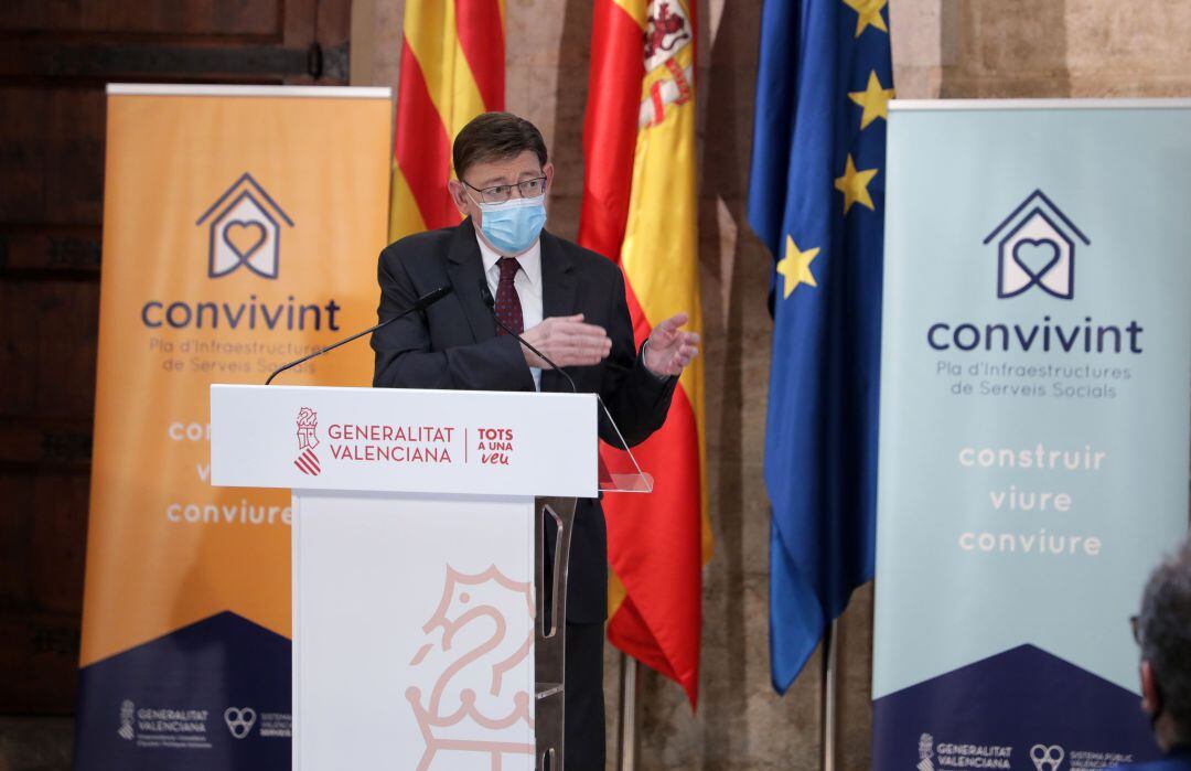 Ximo Puig, en la presentación del Plan Convivint