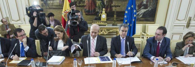 El ministro de Educación, José Ignacio Wert, al inicio de la reunión de la Conferencia General de Política Universitaria