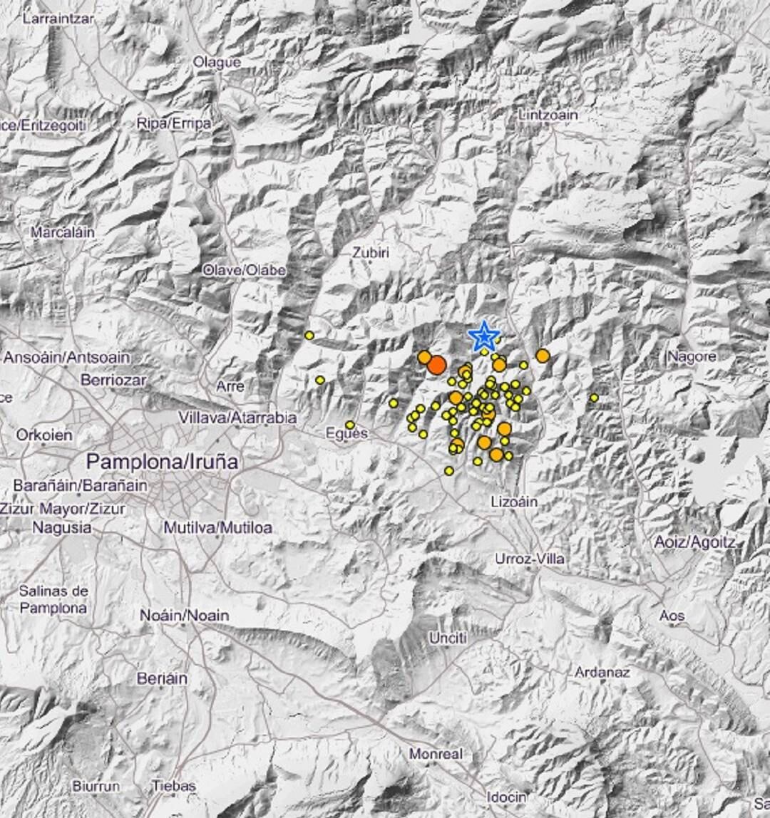 Nuevo terremoto de 3,3 grados en Navarra sentido por la población