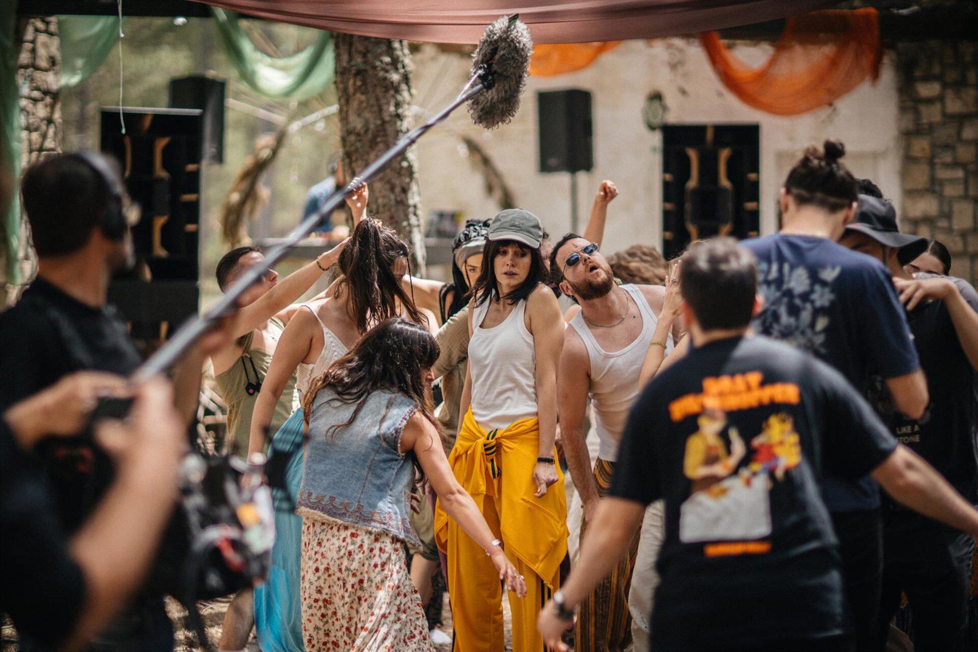 La actriz Esther Acebo en el rodaje de la película &#039;Al final todo va a estar bien&#039;.