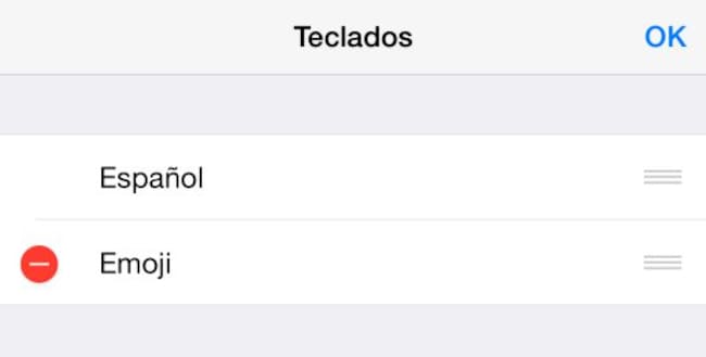 Los teclados del iPhone se pueden eliminar si no se les da uso