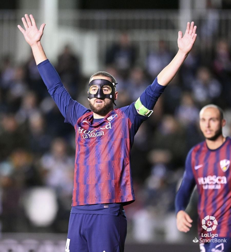 Jorge Pulido durante el partido ante el Burgos