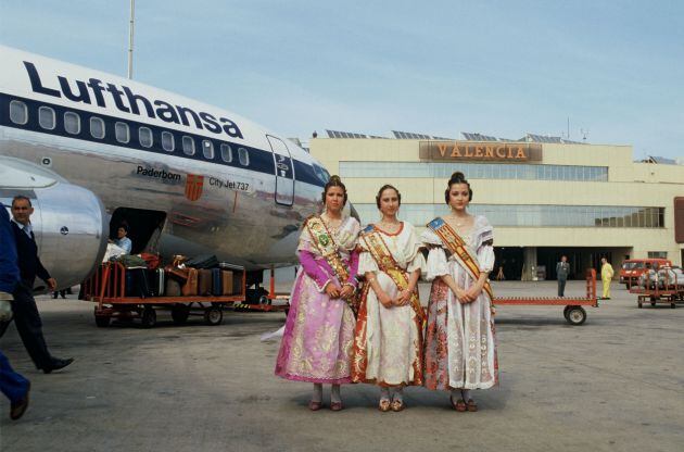Llegada del primer avión Lufthansa en el aeropuerto de Valencia