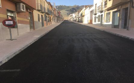 Una de las actuaciones en una de las calles, la calle VIrgen de la Cabeza