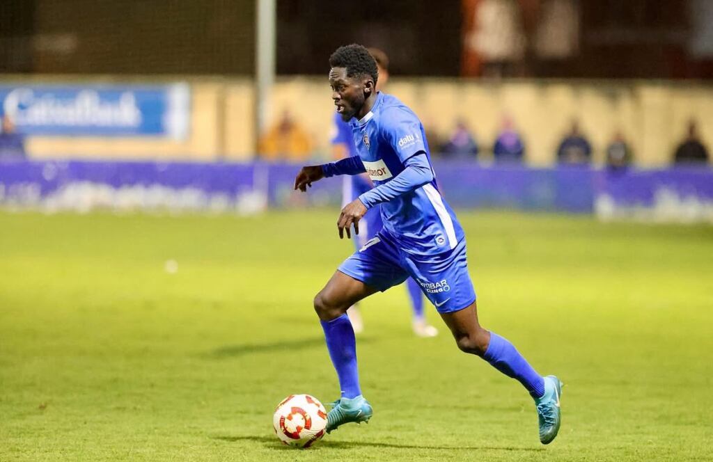 Ben Hamed, nuevo jugador del Hércules, en un partido con el Amorebieta