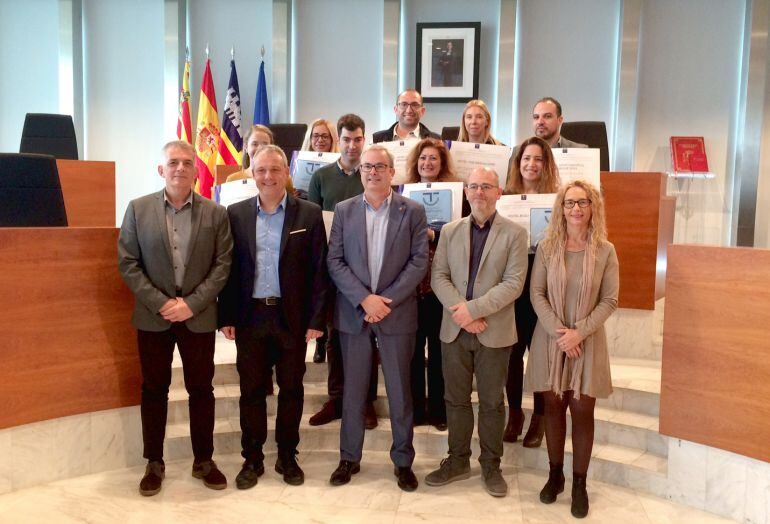 El momento de la entrega de los certificados