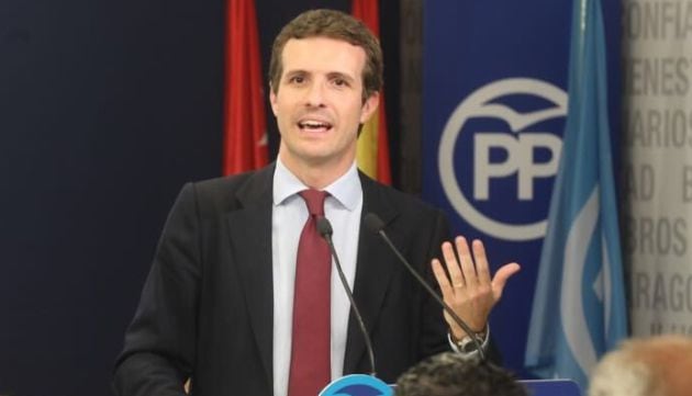 El presidente del PP, Pablo Casado.