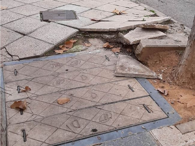 Acera rota en Cabanillas del Campo