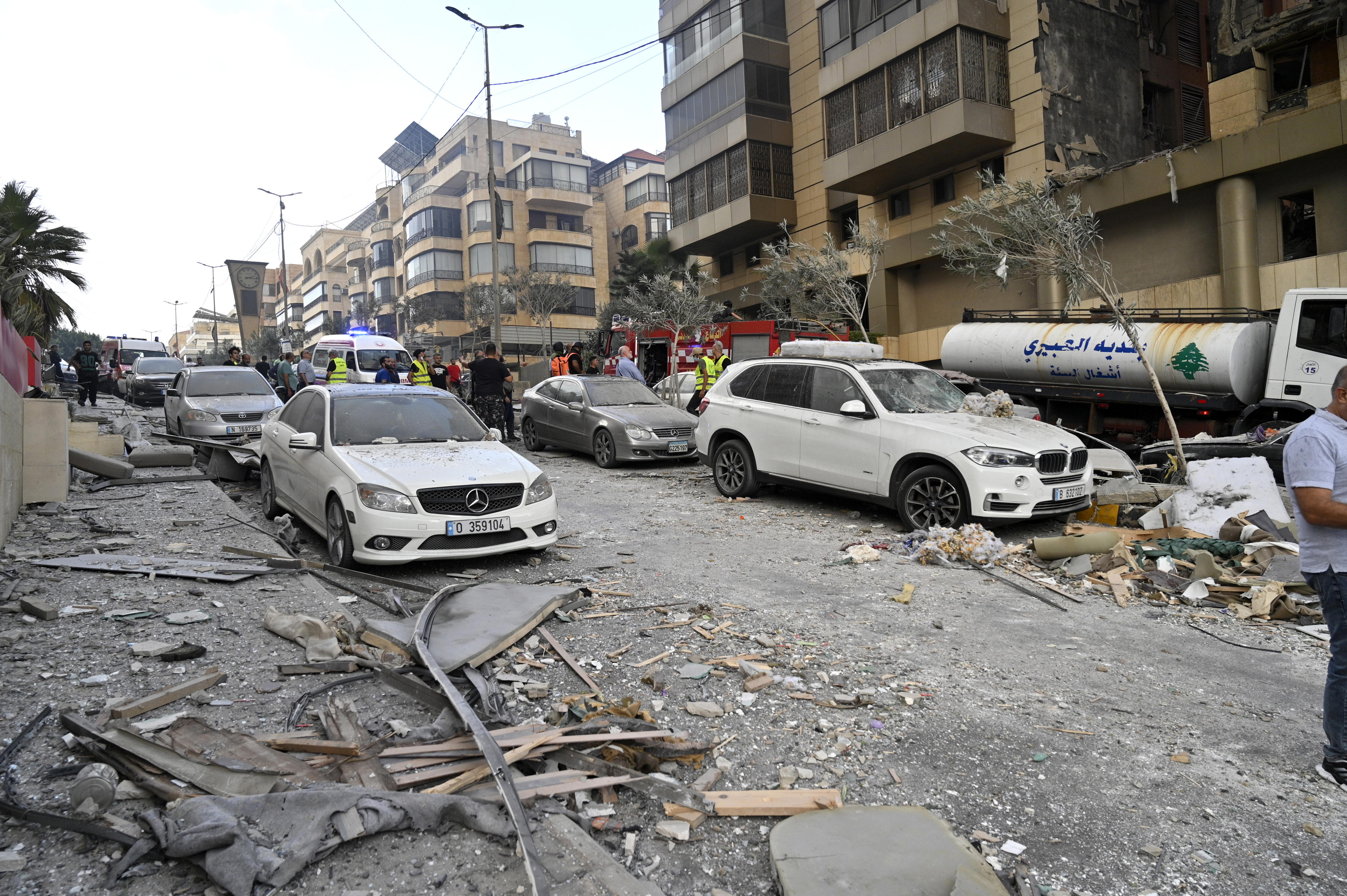 Daños provocados por los bombardeos de Israel en Beirut (Líbano).