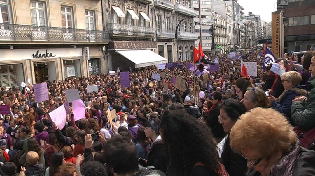 Imagen de archivo de concentración feminista en Vigo