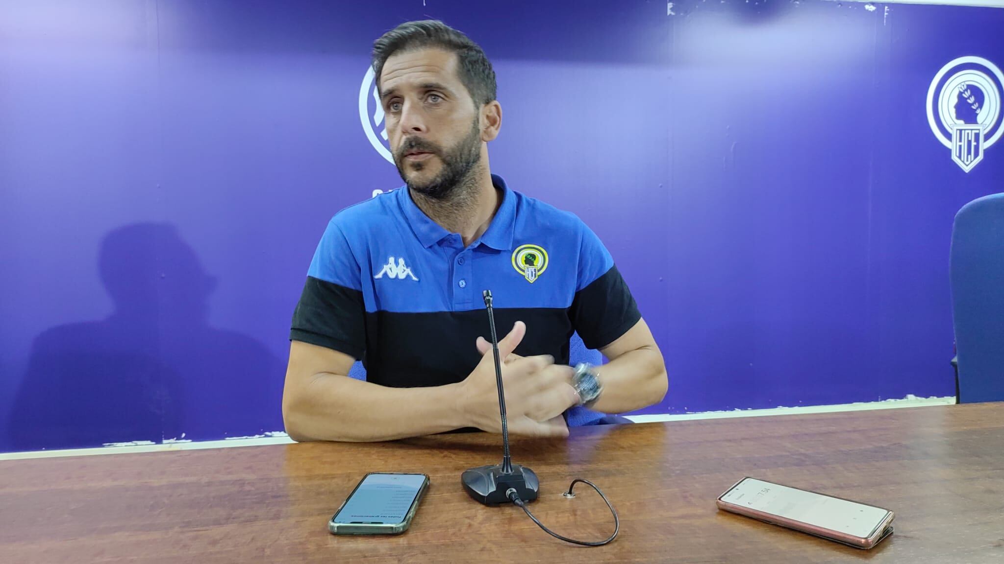 Sergio Mora, entrenador del Hécules CF, tras el partido frente al CD Marchamalo