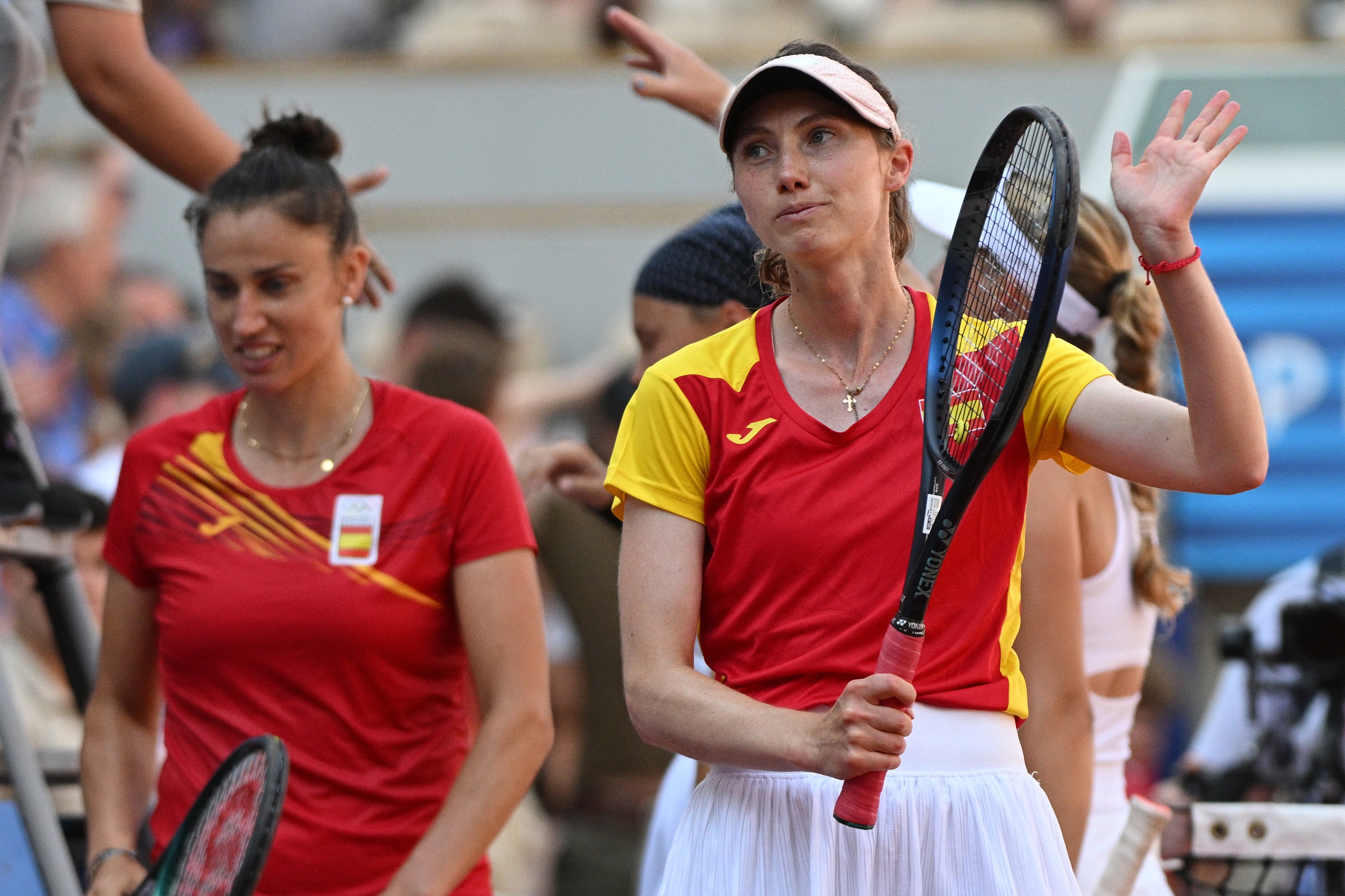 Sara Sorribes y Cristina Bucsa lucharán por el bronce en París 2024. (Tenis, Francia, Rusia, España) EFE/EPA/CAROLINE BLUMBERG