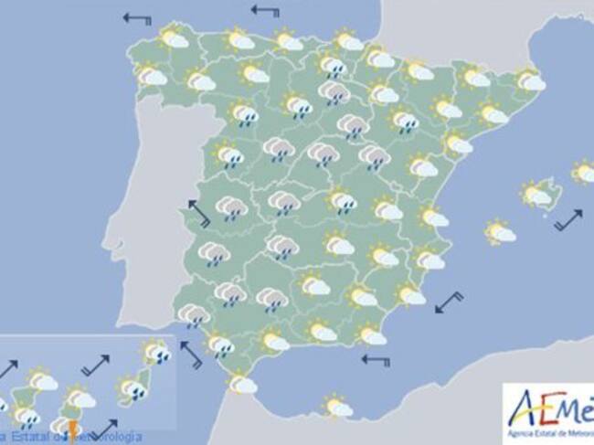 Mapa significativo elaborado por la Agencia Estatal de Meteorología.