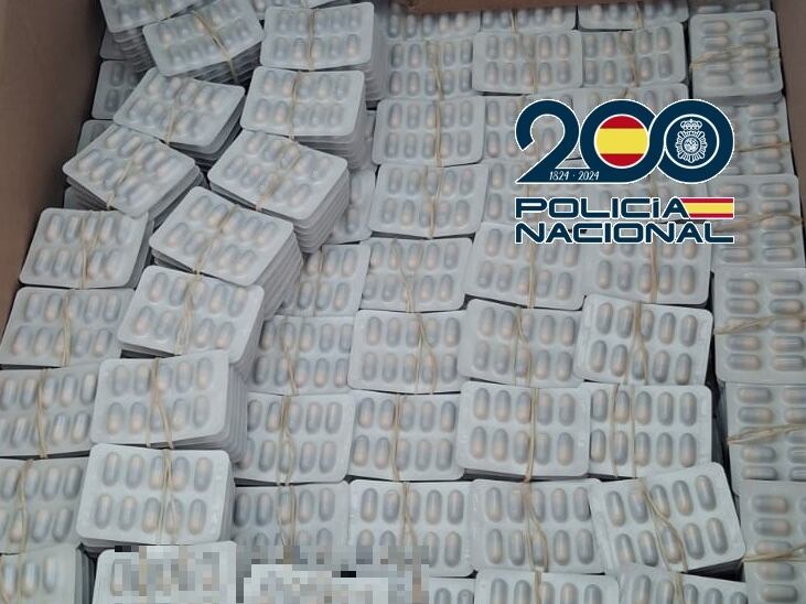 Parte de la medicación incautado en Torremolinos (Málaga)