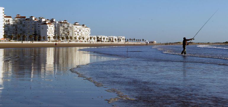 Un tramo de la Playa de Valdelagrana