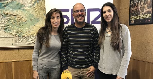 Beatriz Hernández, Jorge Fernández e Irene Madrigal (alumna en prácticas de la asociación Parkinson Cuenca).