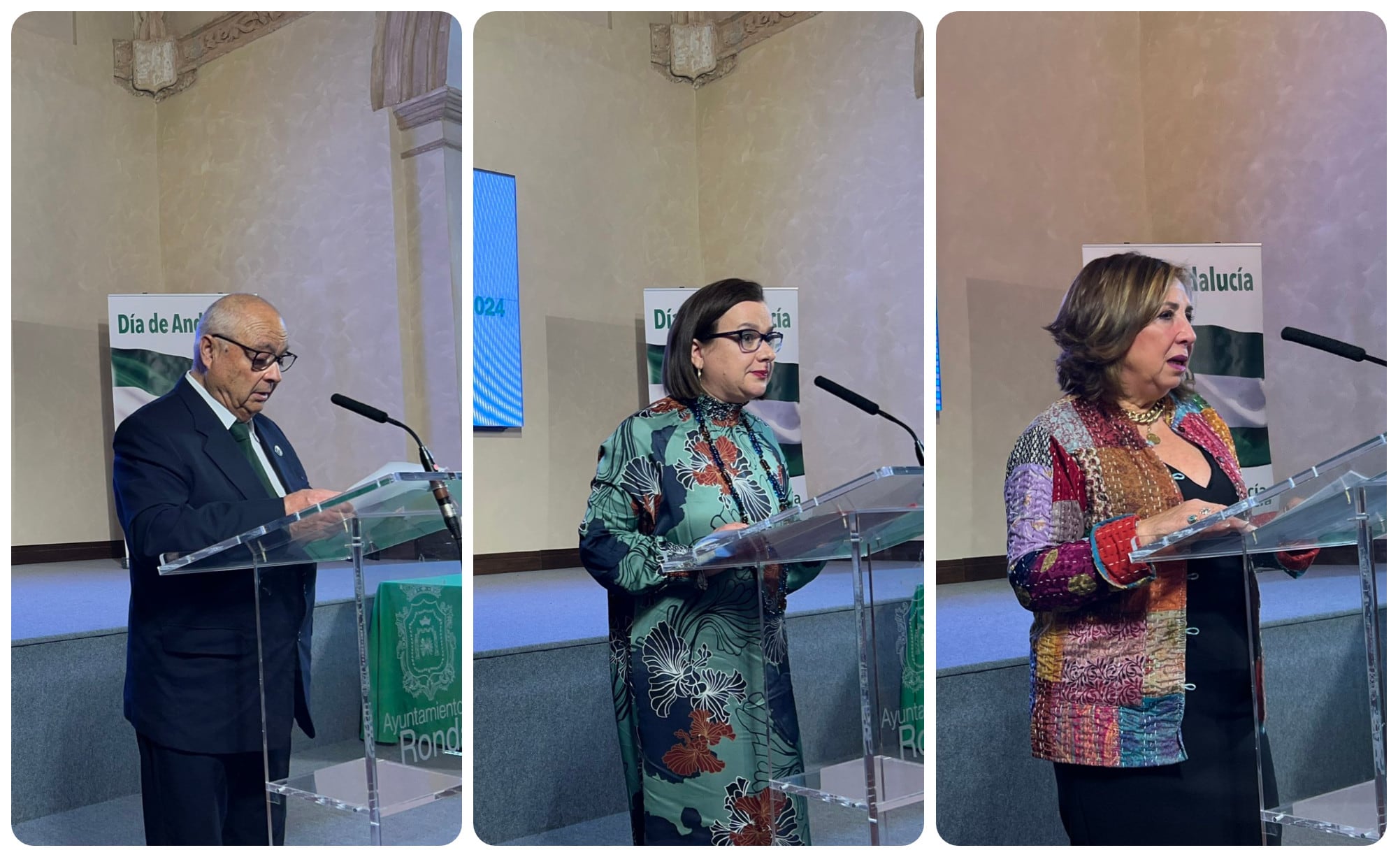 Los premiados ante la abarrotada capilla del Convento de Santo Domingo