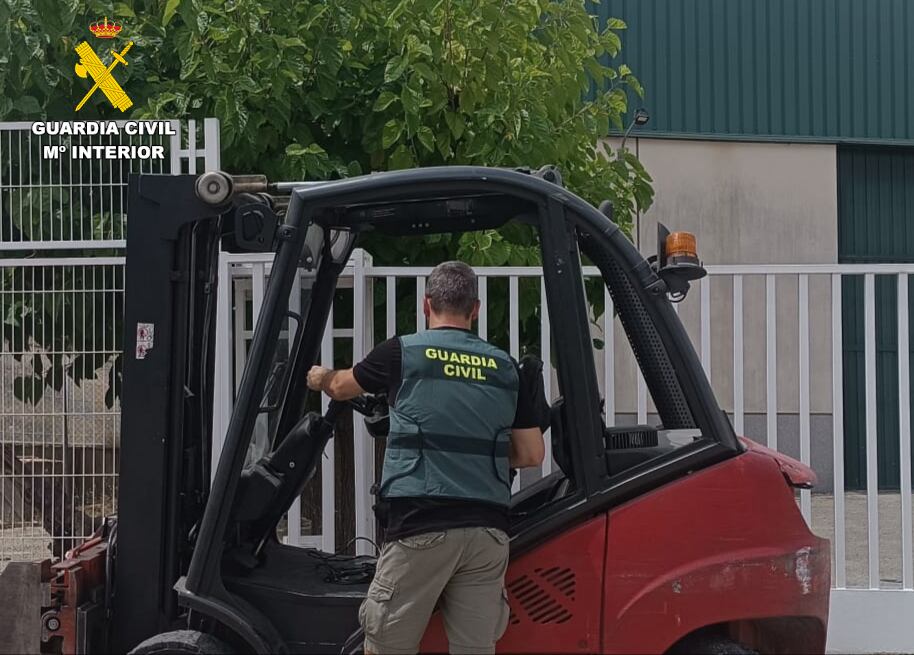 Una de las carretillas sustraídas en Albaida
