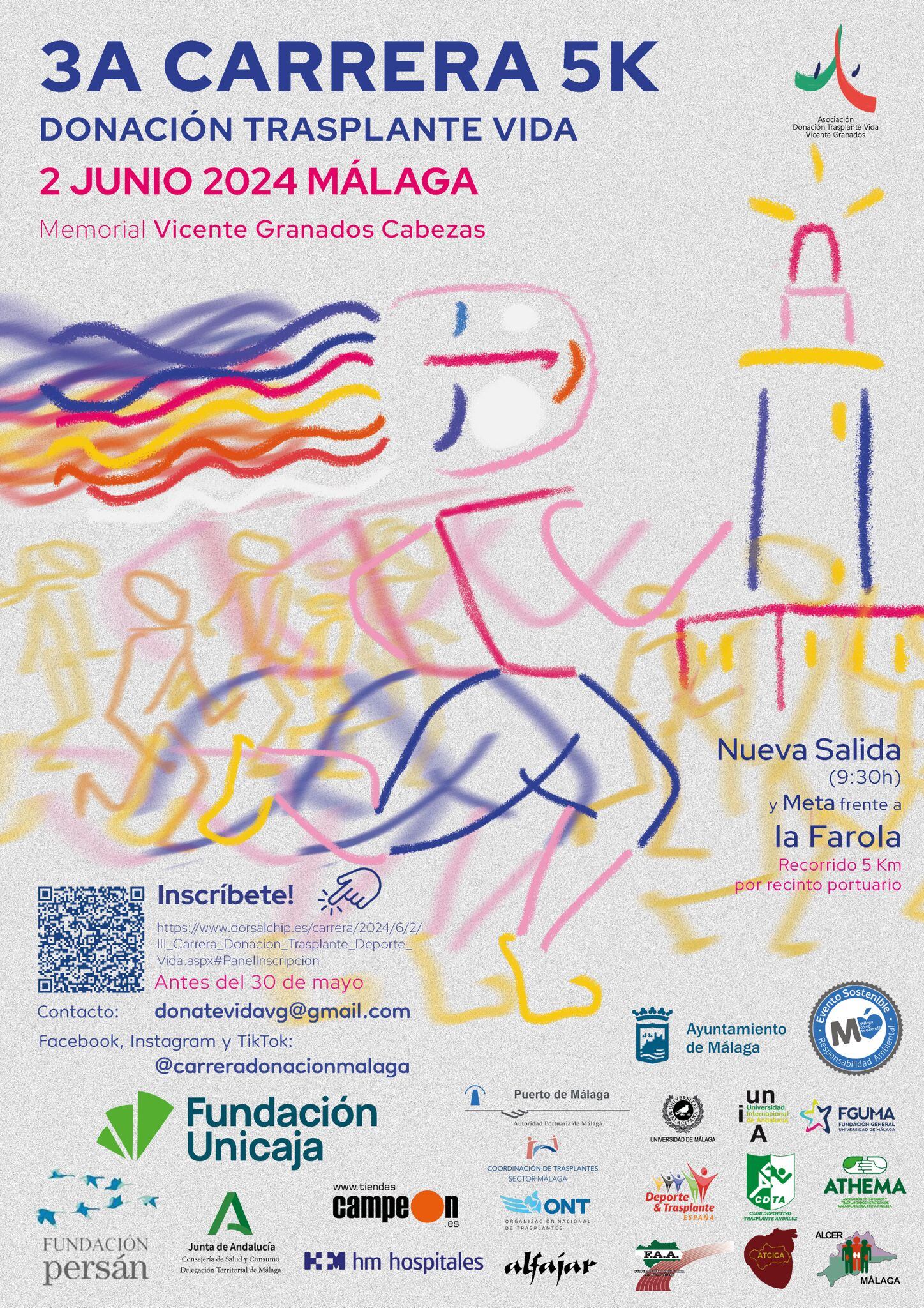 La tercera edición de la carrera Donación, Trasplante y Vida se celebrará el próximo 2 de junio