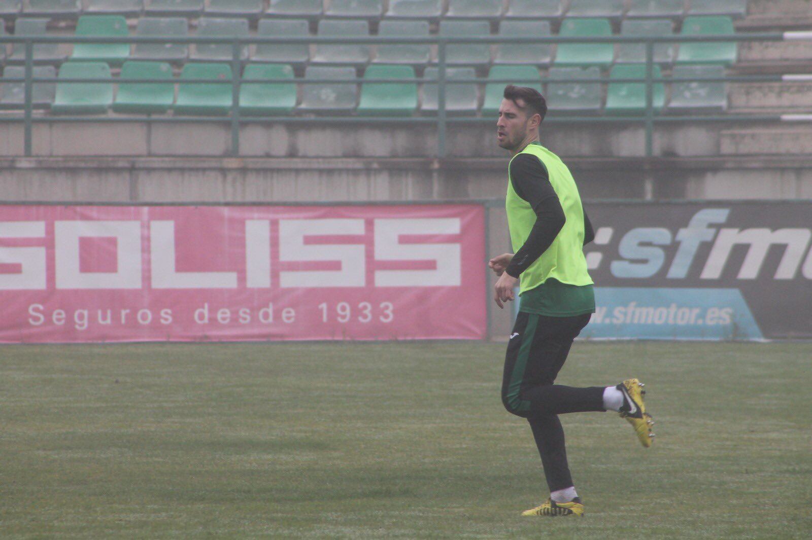 Carlos Moreno, en uno de sus primeros entrenamientos