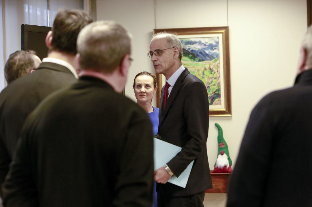 El cap de Govern durant la constitució del patronat dels Jocs dels Petits Estats del 2021.