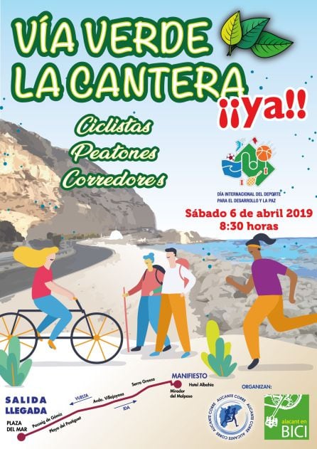 Cartel de la movilización por la Vía Verde de La Cantera