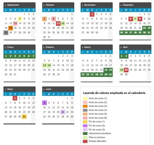 El calendario escolar 23-24 en Castilla y León