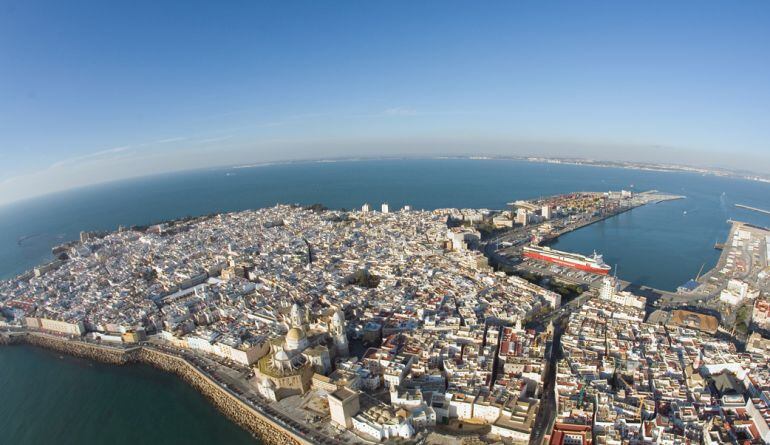 Fotografía aérea de Cádiz