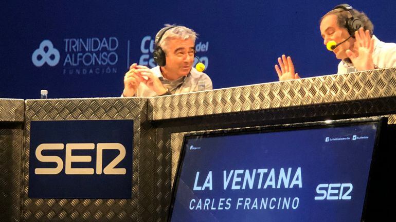 Carles Francino e Isaías Lafuente en el programa de La Ventana desde Valencia