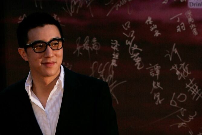 El actor Jaycee Chan en los premios Hong Kong Film Awards.