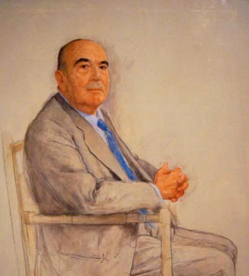 Retrato de Fernando Lázaro Carreter de la Real Academia Española