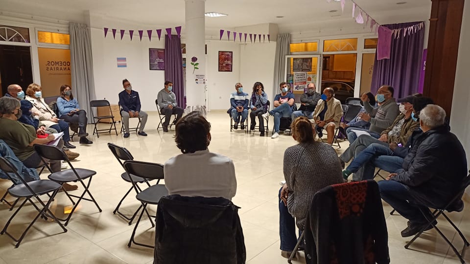 Una de las asambleas de Podemos Lanzarote.