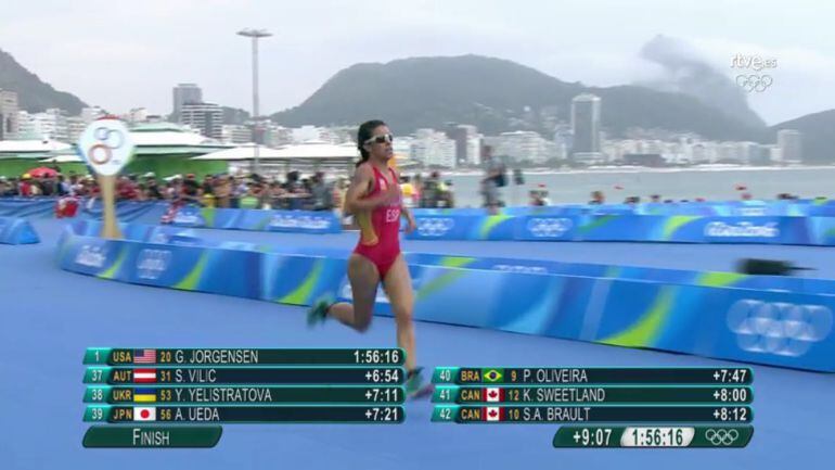 La pacense entrando en meta