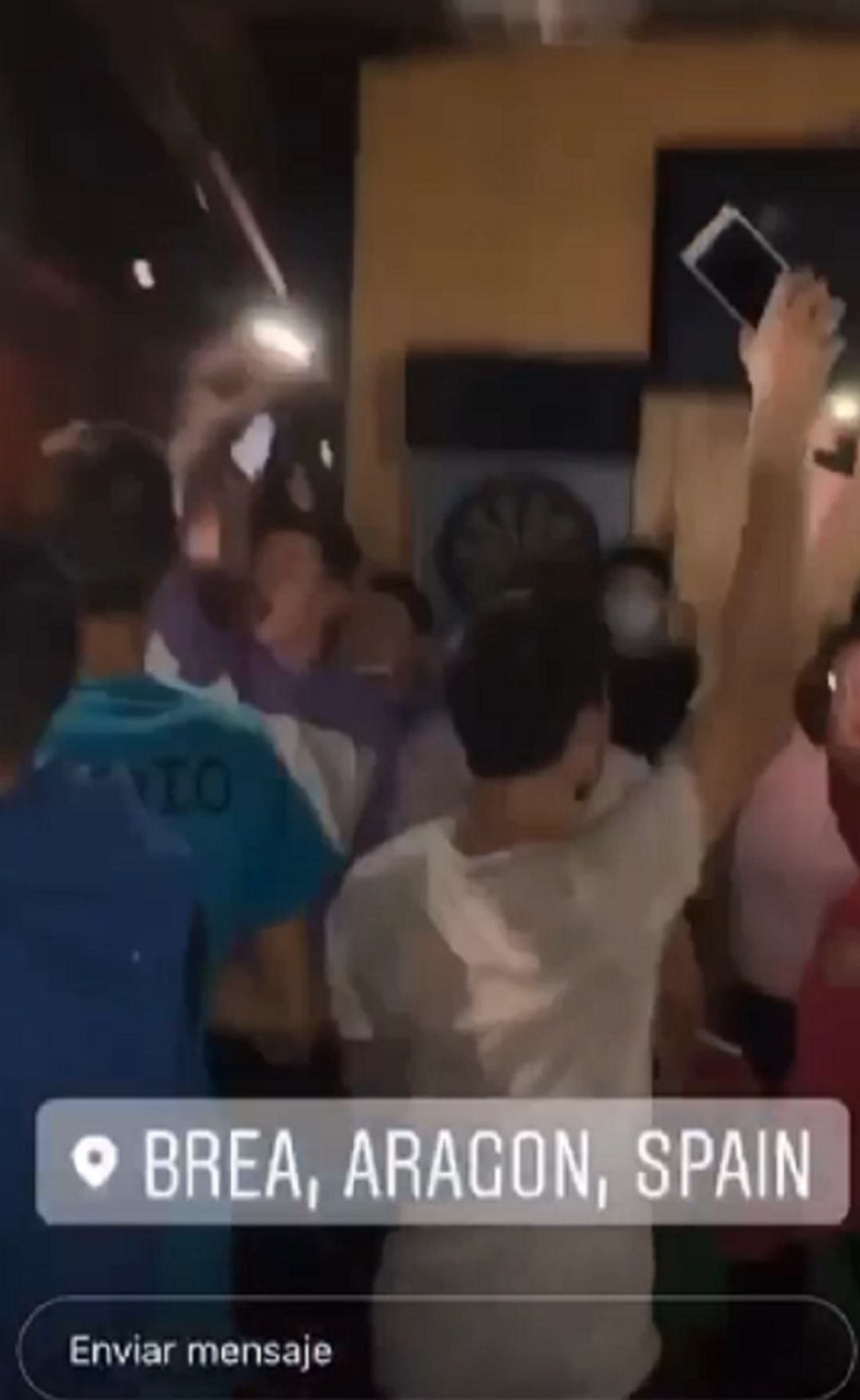 Imagen del vídeo de la fiesta que investiga la Guardia Civil en Brea de Aragón (Zaragoza)