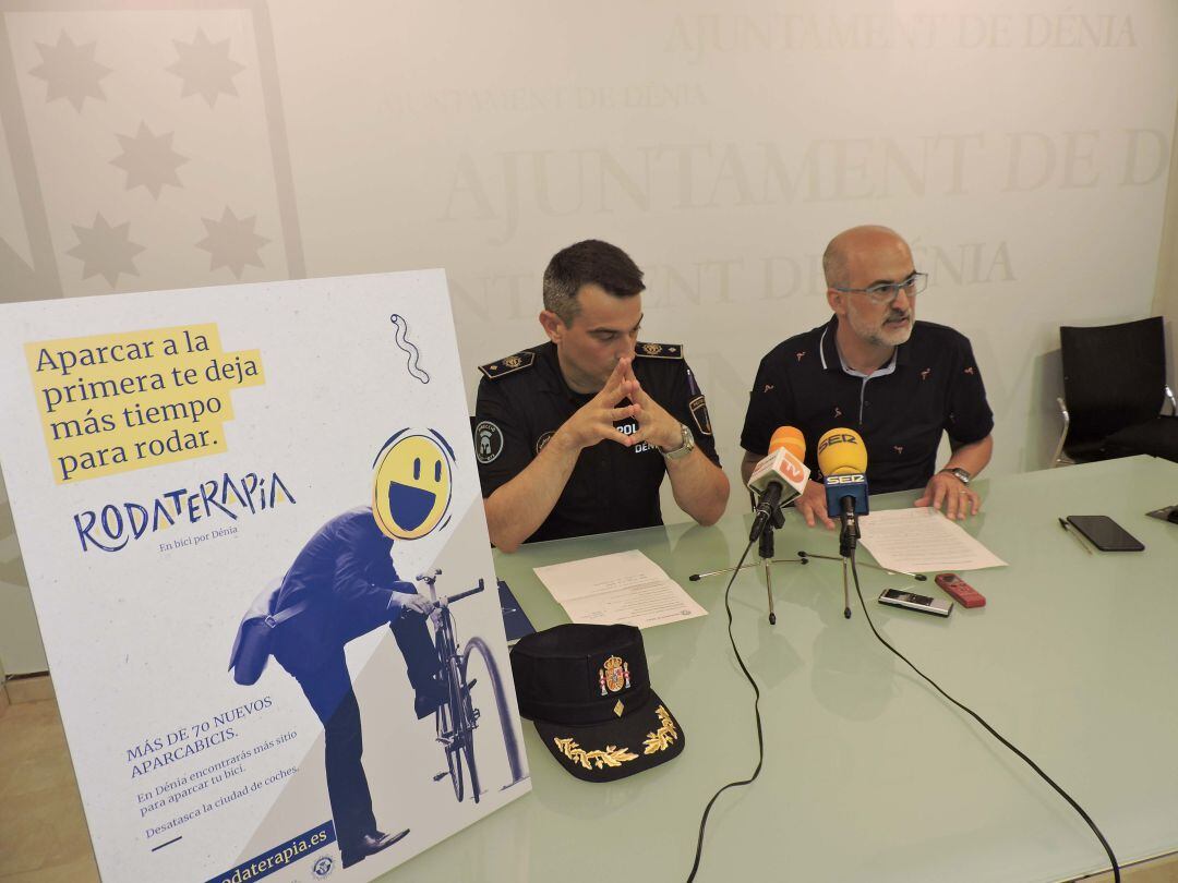 José Martínez, jefe de la Policía Local, y Javier Scotto, concejal de Protección Ciudadana.