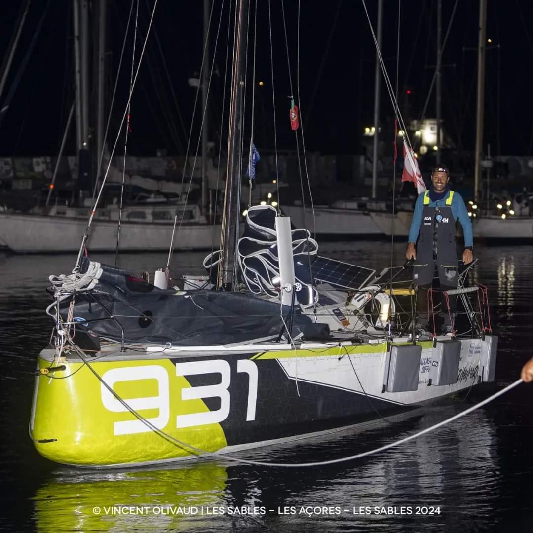 Felip Moll a la seva arribada a Horta a les Illes Açores.