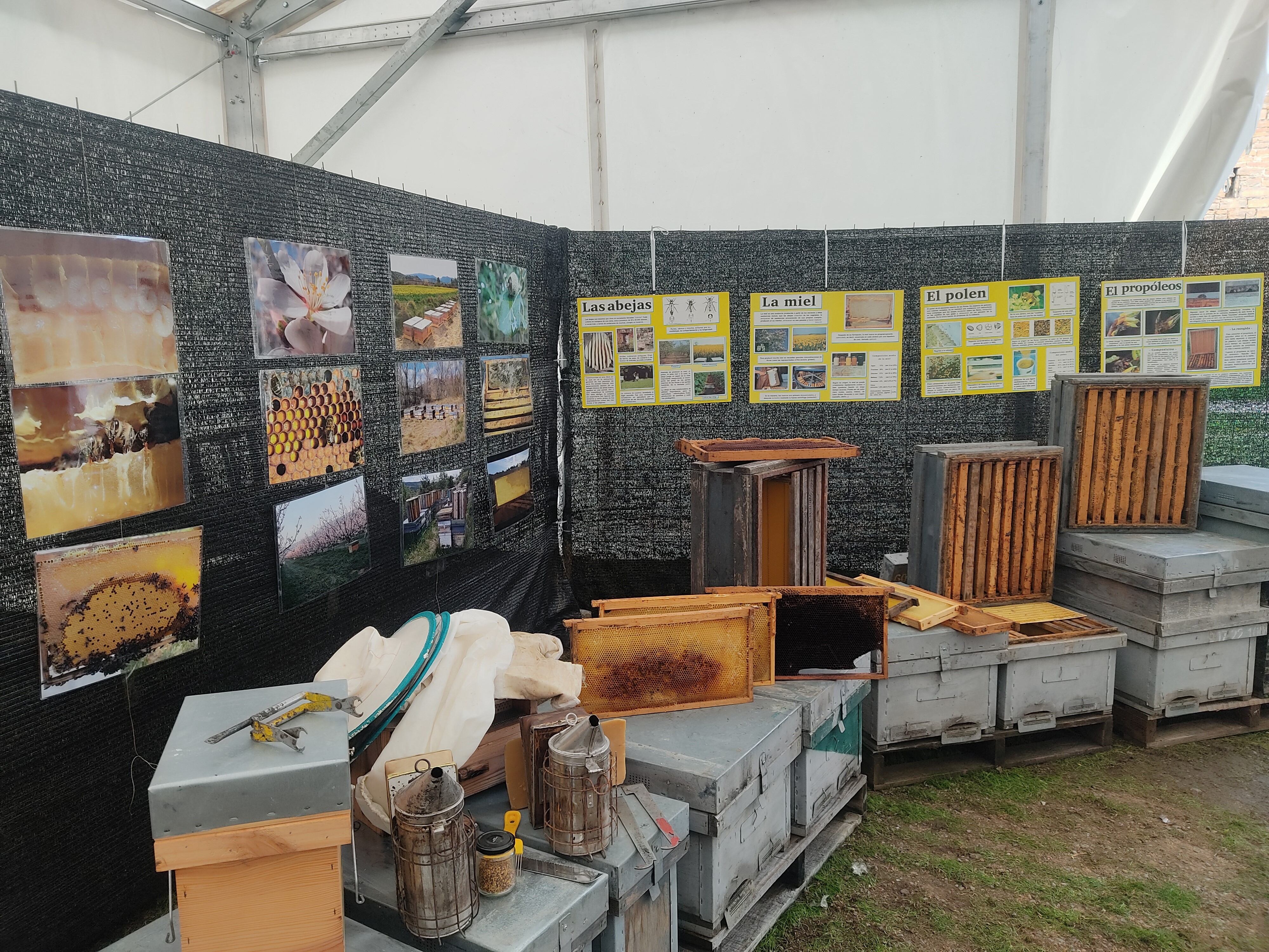 Exposición de aperos apícolas en Follarasca