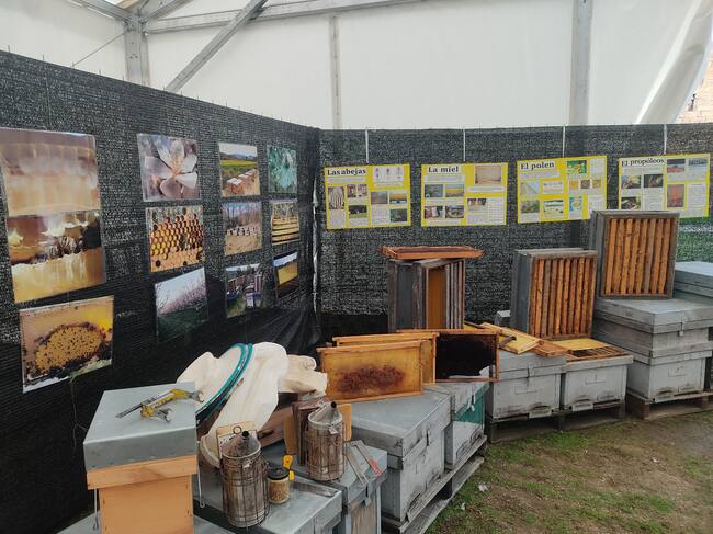 Exposición de aperos apícolas en Follarasca